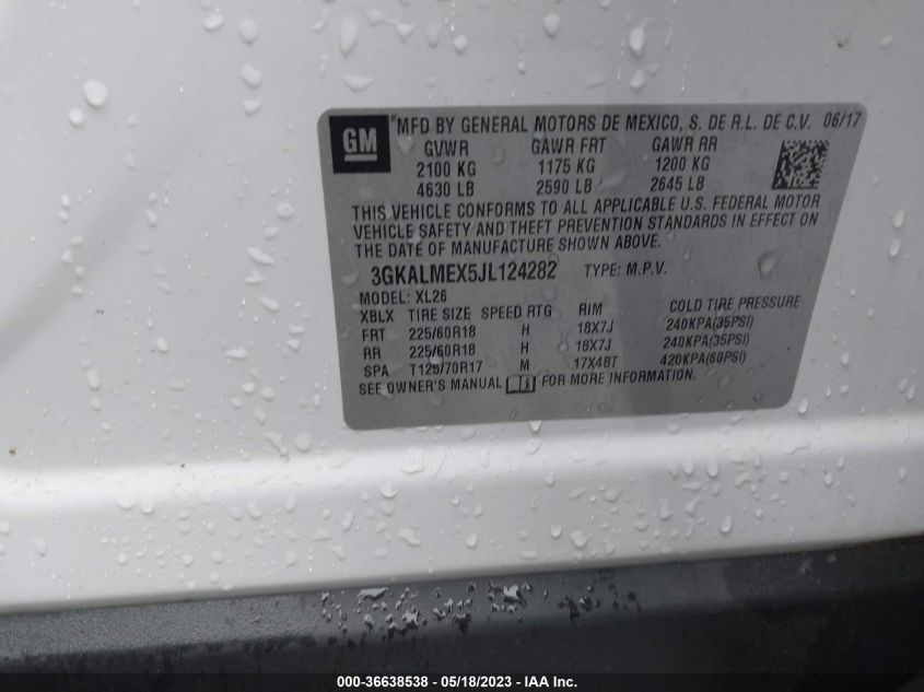 2018 GMC TERRAIN SLE - 3GKALMEX5JL124282