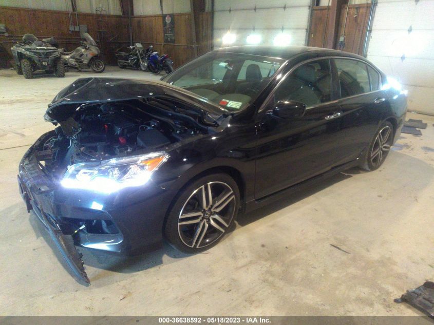 2016 HONDA ACCORD SEDAN SPORT - 1HGCR2F58GA100614