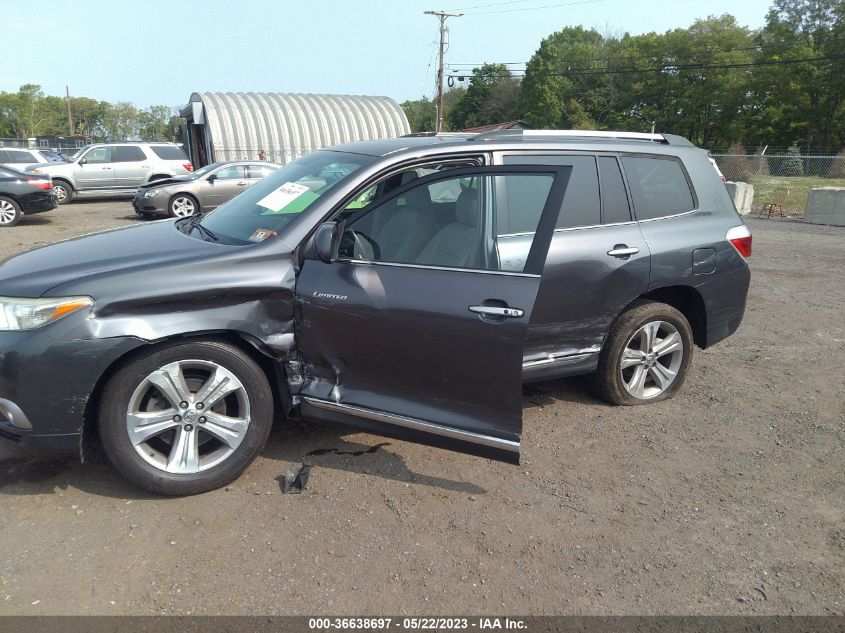 2013 TOYOTA HIGHLANDER LIMITED - 5TDDK3EH7DS271409