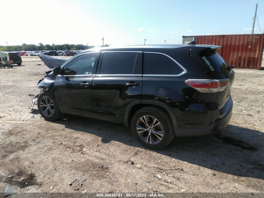 2016 TOYOTA HIGHLANDER XLE - 5TDKKRFH5GS503289