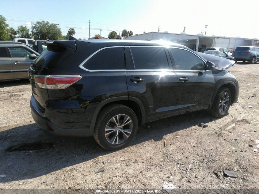 2016 TOYOTA HIGHLANDER XLE - 5TDKKRFH5GS503289