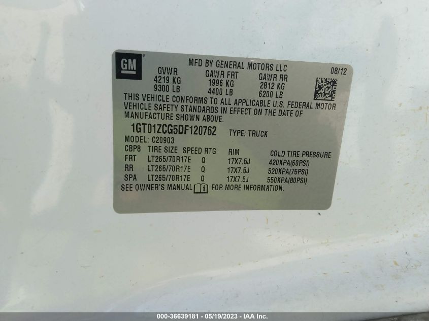 2013 GMC SIERRA 2500HD WORK TRUCK - 1GT01ZCG5DF120762