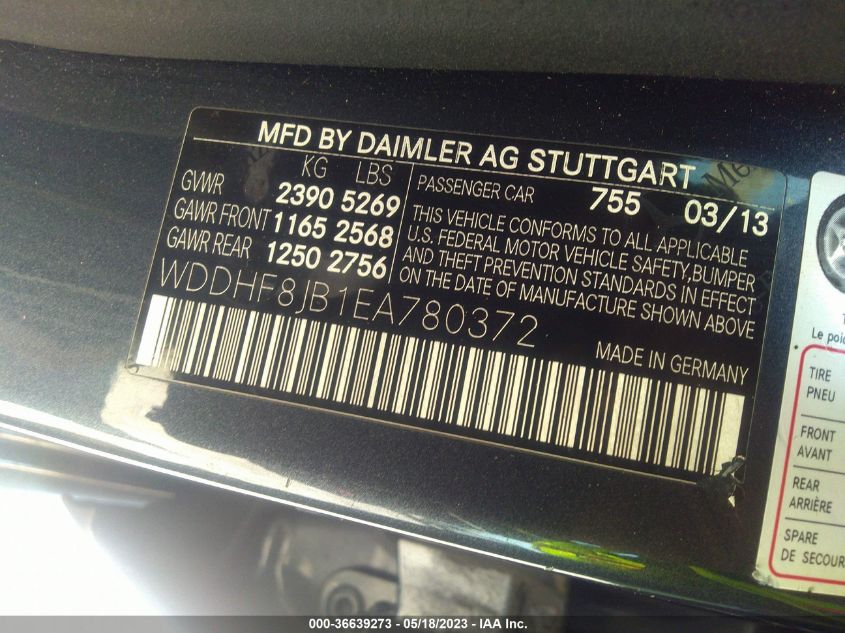 2014 MERCEDES-BENZ E-CLASS E 350 - WDDHF8JB1EA780372