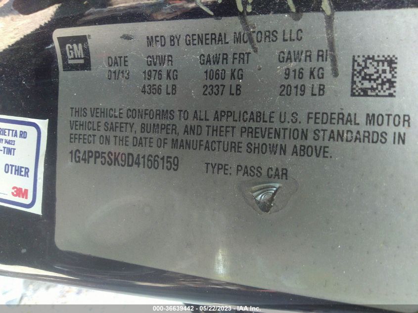2013 BUICK VERANO - 1G4PP5SK9D4166159