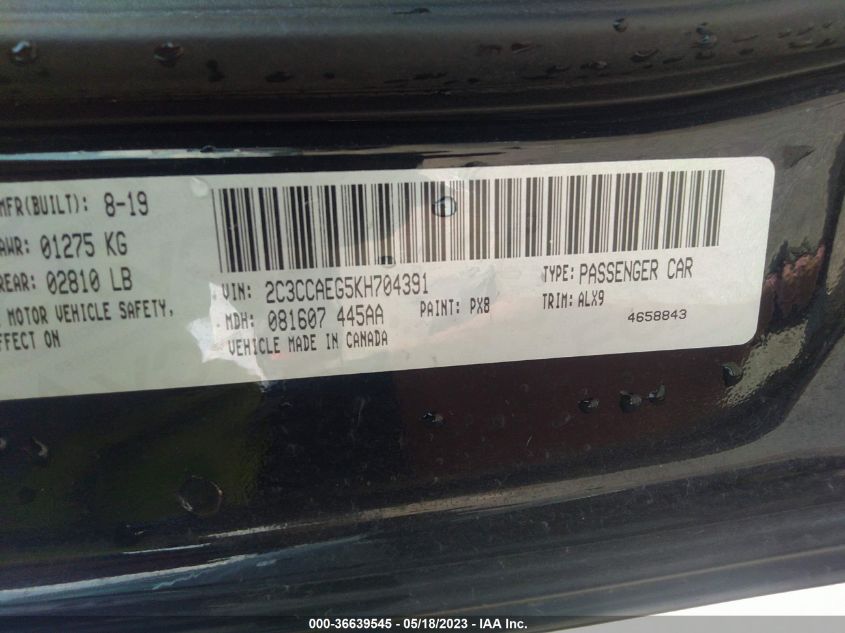 2019 CHRYSLER 300 LIMITED - 2C3CCAEG5KH704391