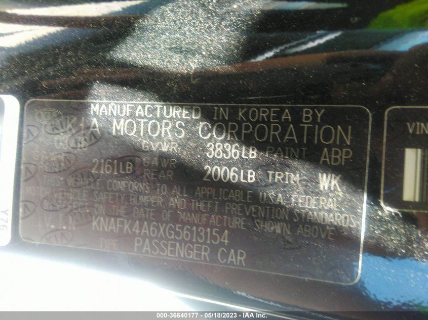 2016 KIA FORTE LX - KNAFK4A6XG5613154