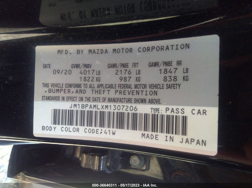 JM1BPAMLXM1307206 Mazda Mazda3 Hatchback PREMIUM 9