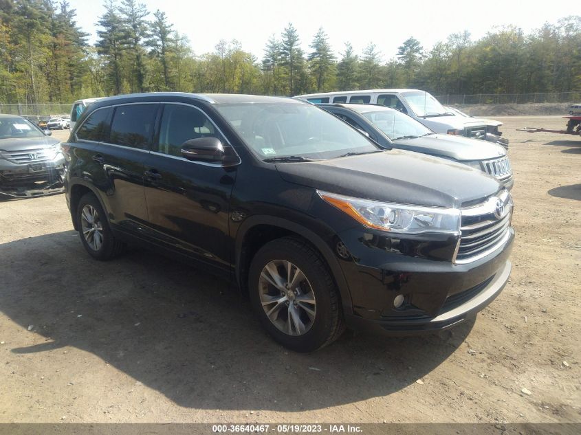 2015 TOYOTA HIGHLANDER XLE - 5TDJKRFH3FS198059