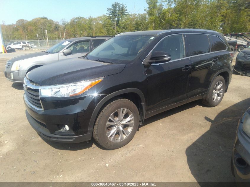 2015 TOYOTA HIGHLANDER XLE - 5TDJKRFH3FS198059