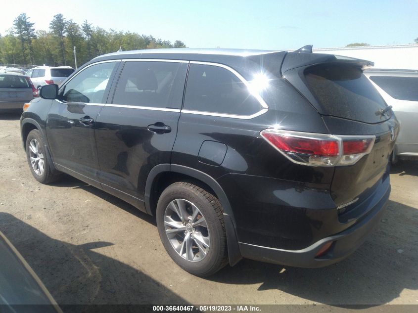 2015 TOYOTA HIGHLANDER XLE - 5TDJKRFH3FS198059