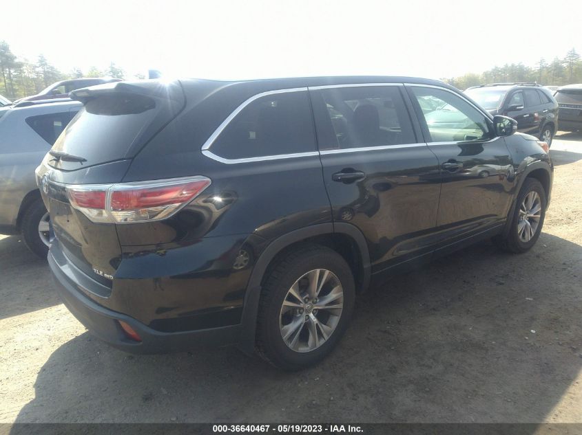 2015 TOYOTA HIGHLANDER XLE - 5TDJKRFH3FS198059