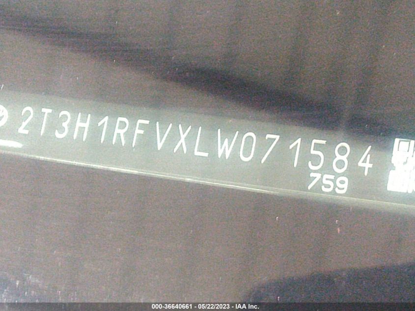 2020 TOYOTA RAV4 LE - 2T3H1RFVXLW071584