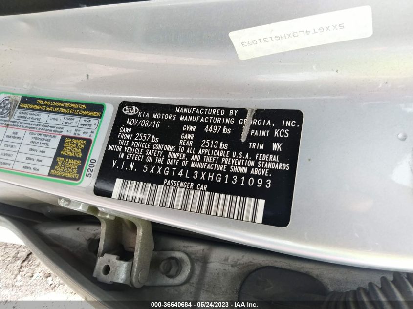 2017 KIA OPTIMA LX - 5XXGT4L3XHG131093