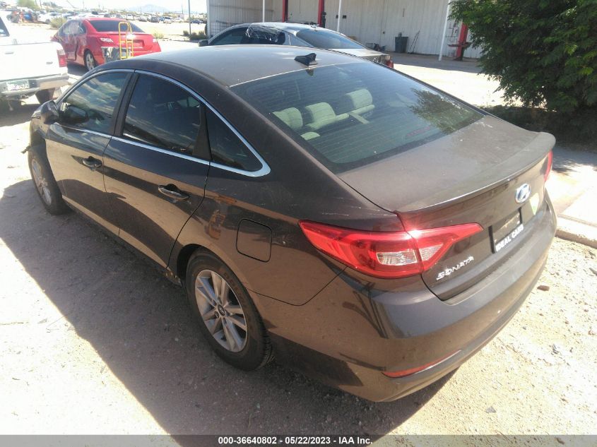 2015 HYUNDAI SONATA 2.4L SE - 5NPE24AF5FH145430