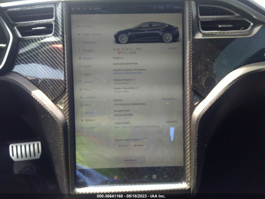 2015 TESLA MODEL S 85D/P85D/70D/90D/P90D - 5YJSA1H22FFP74181
