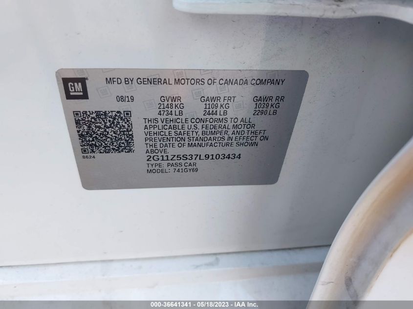 2020 CHEVROLET IMPALA LT - 2G11Z5S37L9103434