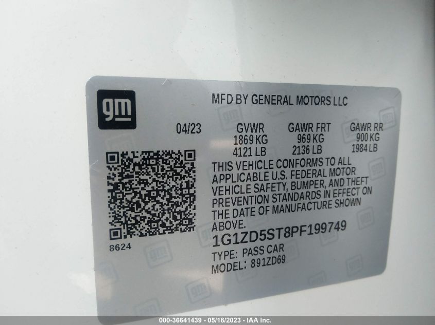 2023 CHEVROLET MALIBU LT - 1G1ZD5ST8PF199749