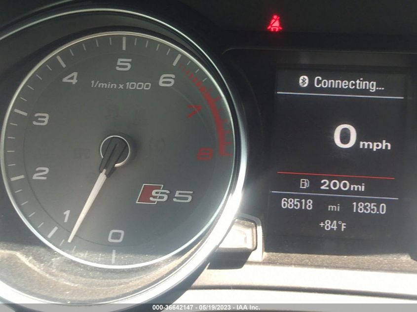 2014 AUDI S5 PREMIUM PLUS WAUGGAFR5EA017008
