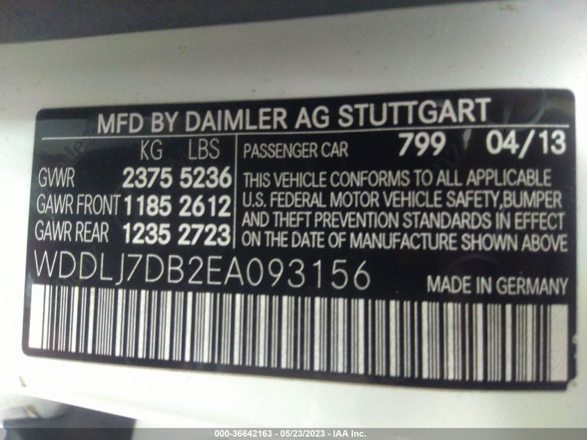 2014 MERCEDES-BENZ CLS-CLASS CLS 550 WDDLJ7DB2EA093156
