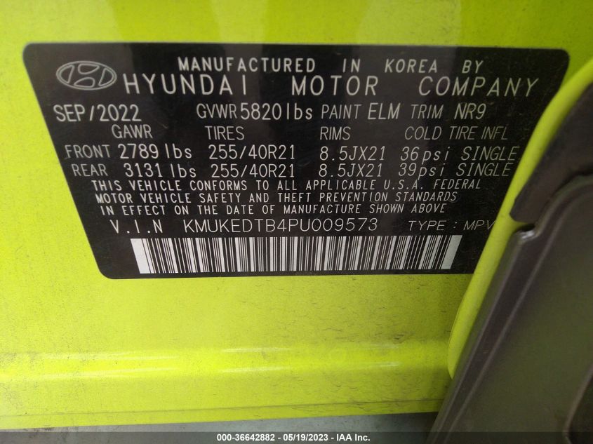 2023 GENESIS GV60 PERFORMANCE - KMUKEDTB4PU009573