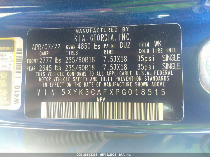 2023 KIA SPORTAGE EX - 5XYK3CAFXPG018515