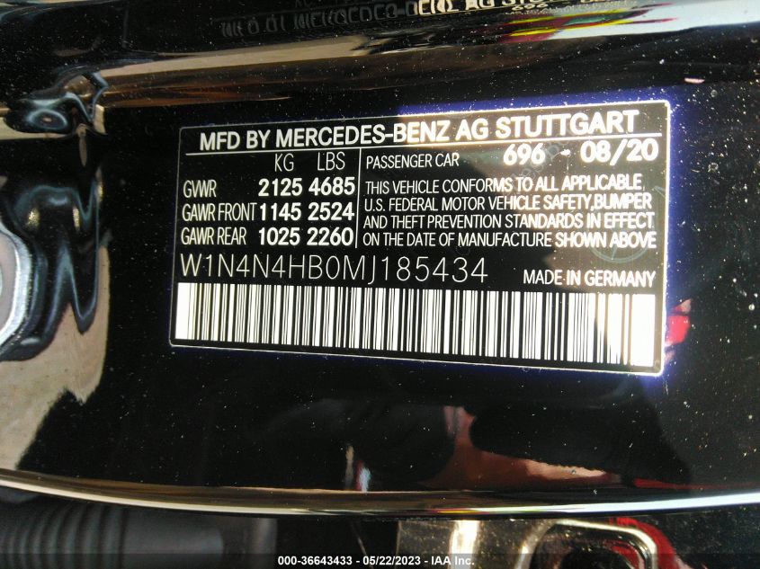 2021 MERCEDES-BENZ GLA GLA 250 - W1N4N4HB0MJ185434