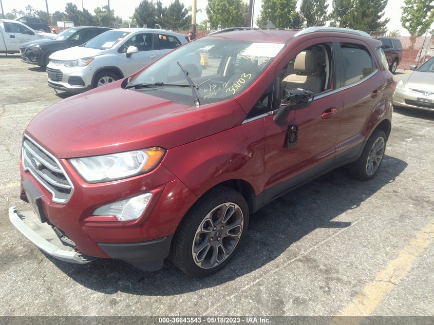 VIN MAJ6S3KL6KC301103 2019 FORD ECOSPORT TITANIUM