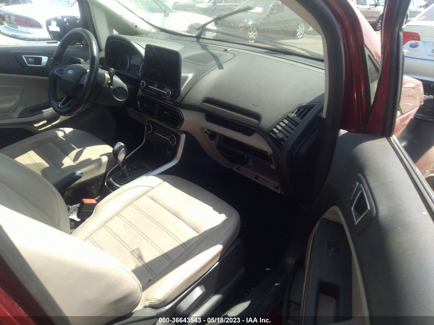 VIN MAJ6S3KL6KC301103 2019 FORD ECOSPORT TITANIUM