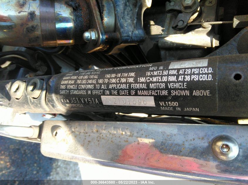 2000 SUZUKI VL1500 - JS1VY51A7Y2101596