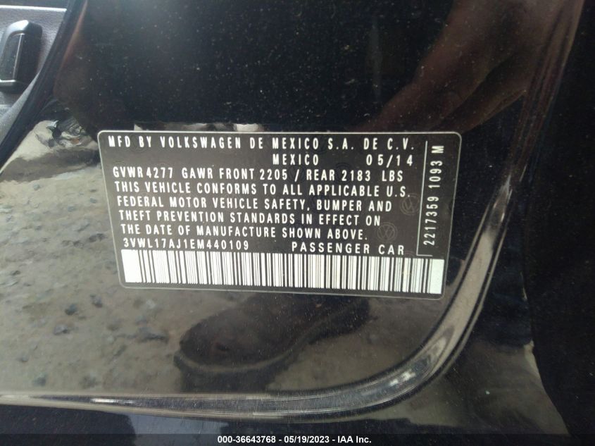 2014 VOLKSWAGEN JETTA SEDAN SEL - 3VWL17AJ1EM440109