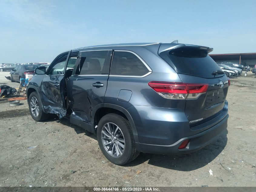 2019 TOYOTA HIGHLANDER XLE - 5TDKZRFH1KS325868