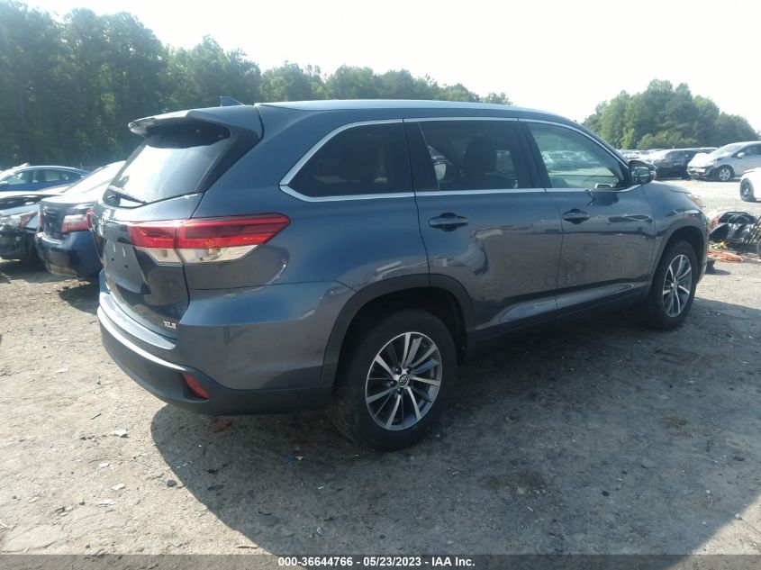 2019 TOYOTA HIGHLANDER XLE - 5TDKZRFH1KS325868
