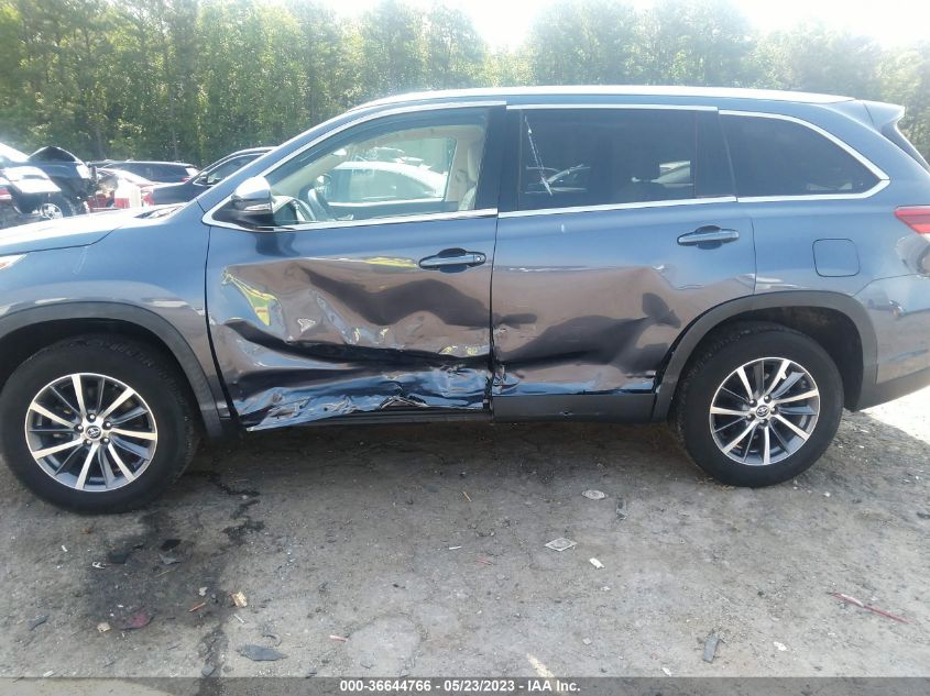 2019 TOYOTA HIGHLANDER XLE - 5TDKZRFH1KS325868