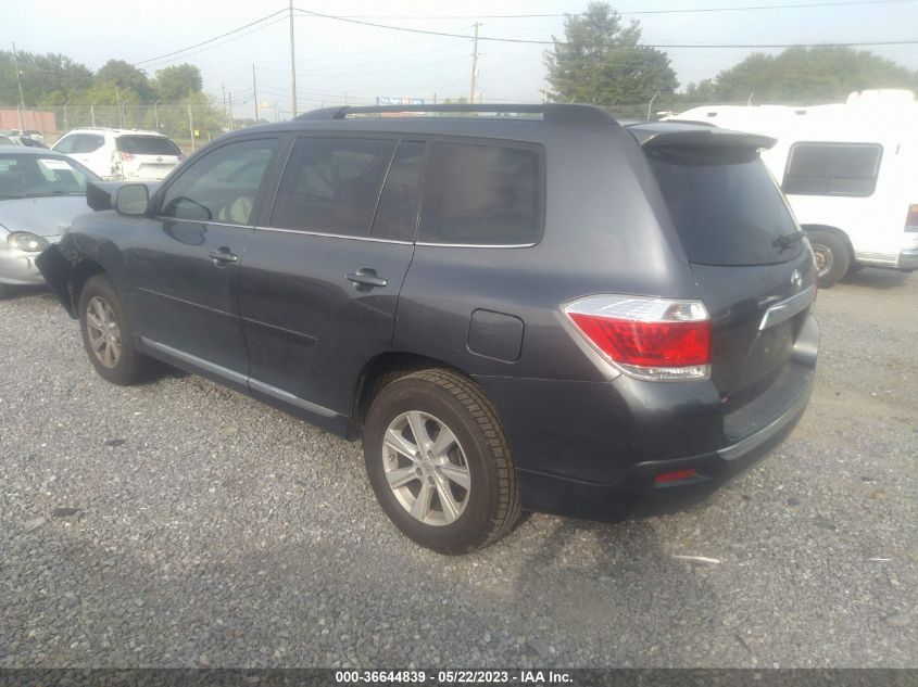 2013 TOYOTA HIGHLANDER - 5TDZK3EH9DS126796