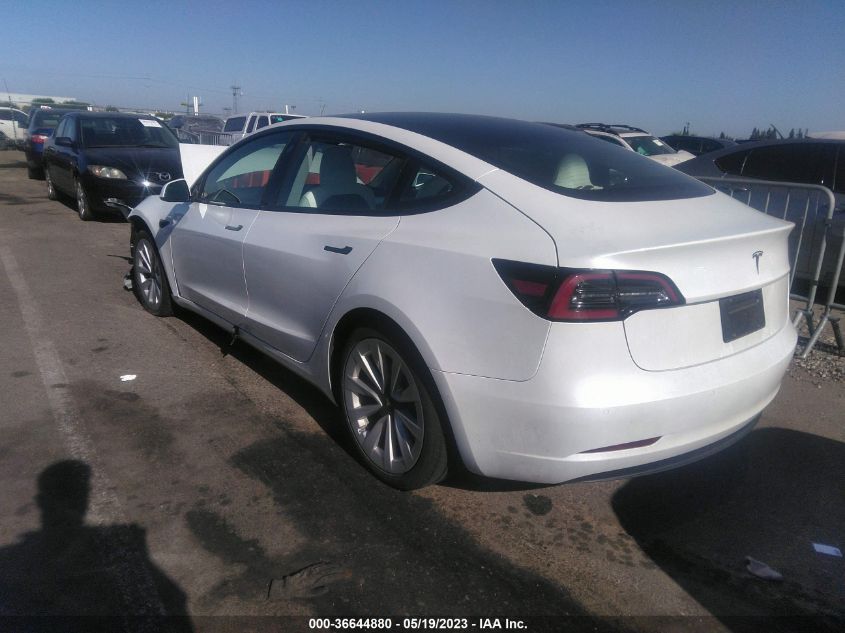 2022 TESLA MODEL 3 - 5YJ3E1EA1NF342233
