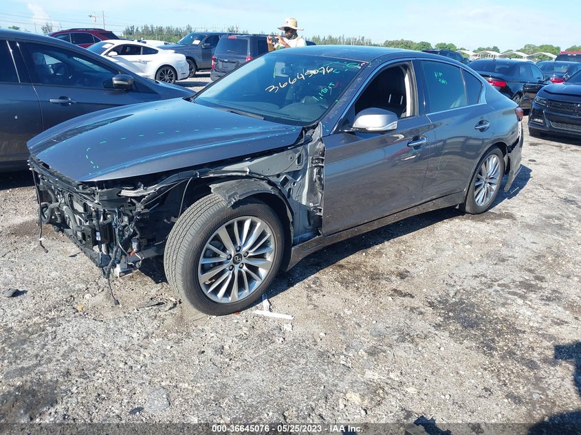 VIN JN1EV7BP5MM703833 2021 INFINITI Q50 3.0T LUXE
