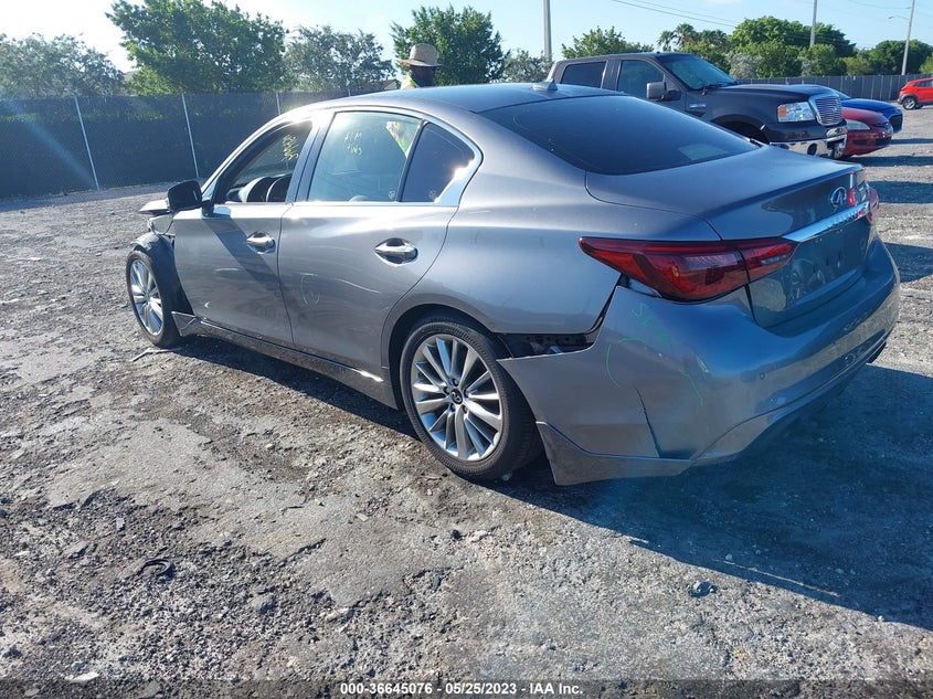 VIN JN1EV7BP5MM703833 2021 INFINITI Q50 3.0T LUXE