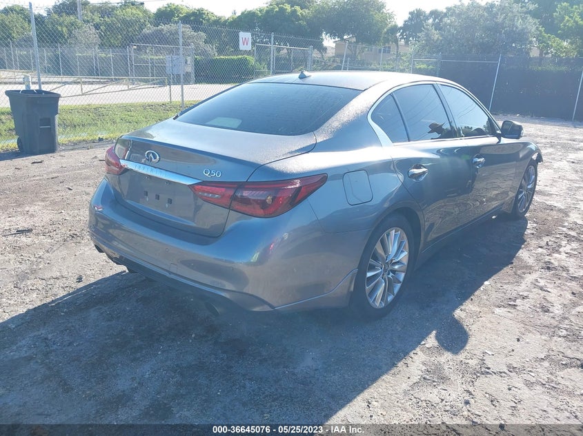 VIN JN1EV7BP5MM703833 2021 INFINITI Q50 3.0T LUXE