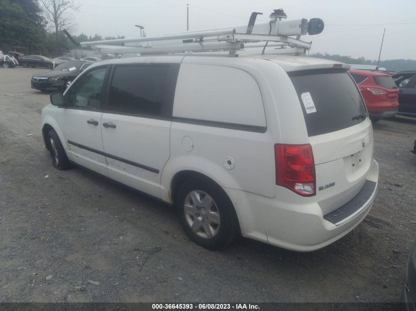 2013 RAM CARGO VAN TRADESMAN 2C4JRGAGXDR658659
