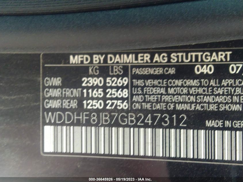 2016 MERCEDES-BENZ E-CLASS E 350 - WDDHF8JB7GB247312
