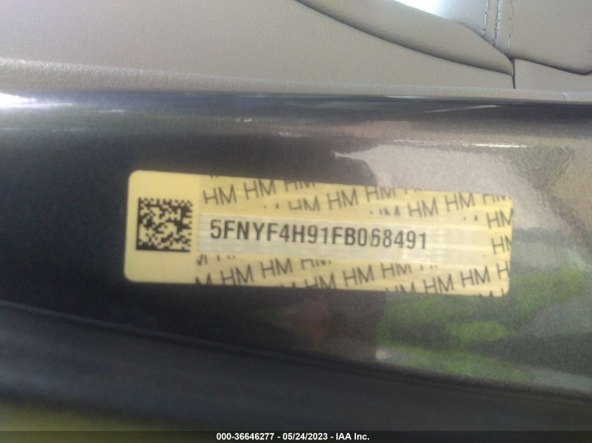 2015 HONDA PILOT TOURING - 5FNYF4H91FB068491
