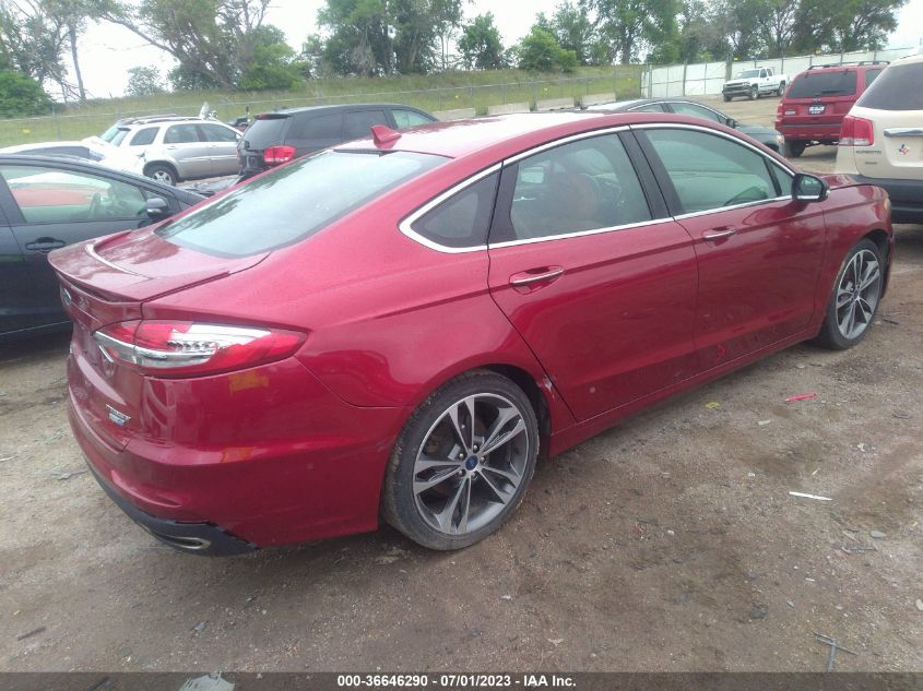2019 FORD FUSION TITANIUM - 3FA6P0D91KR186591