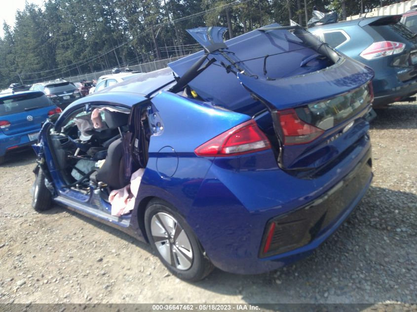 2019 HYUNDAI IONIQ HYBRID BLUE - KMHC65LC7KU114373