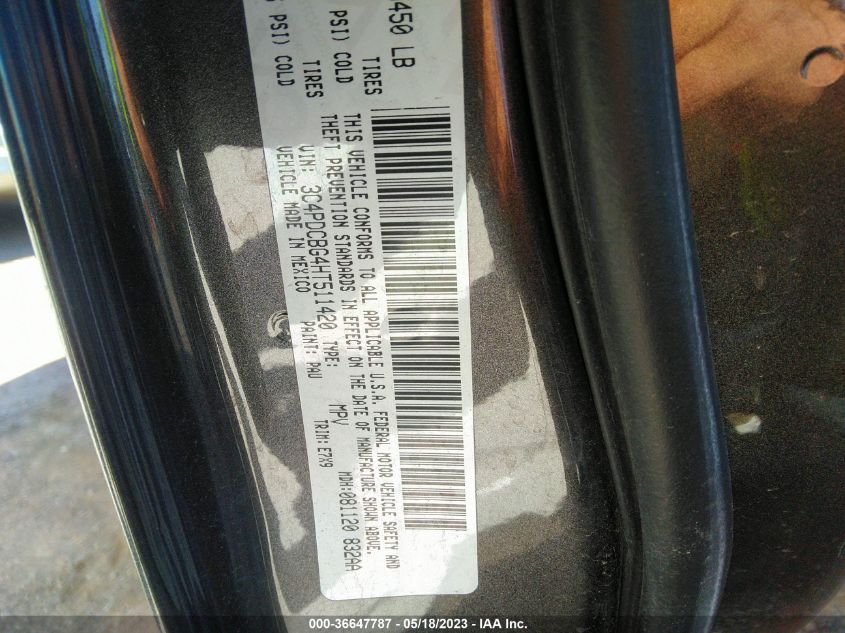 2017 DODGE JOURNEY SXT - 3C4PDCBG4HT511420