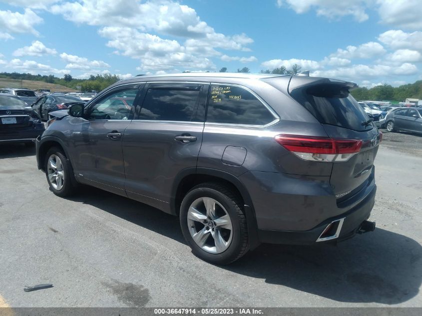 2019 TOYOTA HIGHLANDER HYBRID LIMITED - 5TDDGRFH4KS073208