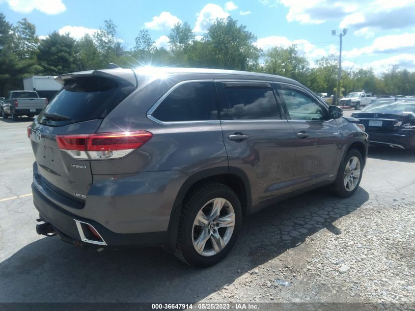 2019 TOYOTA HIGHLANDER HYBRID LIMITED - 5TDDGRFH4KS073208