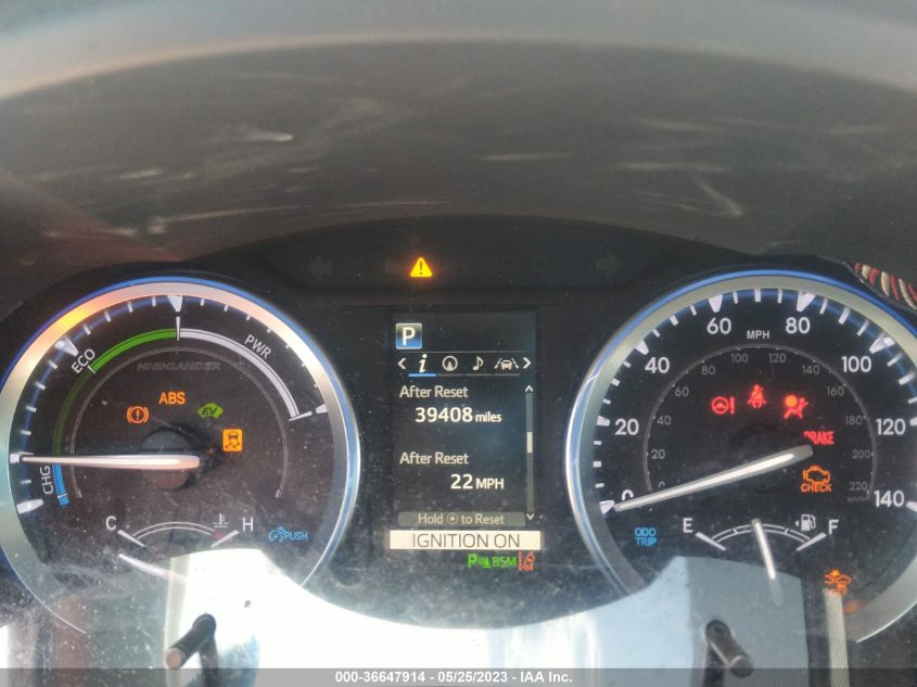 2019 TOYOTA HIGHLANDER HYBRID LIMITED - 5TDDGRFH4KS073208