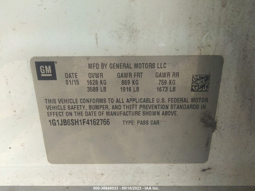 2015 CHEVROLET SONIC LS - 1G1JB6SH1F4162766