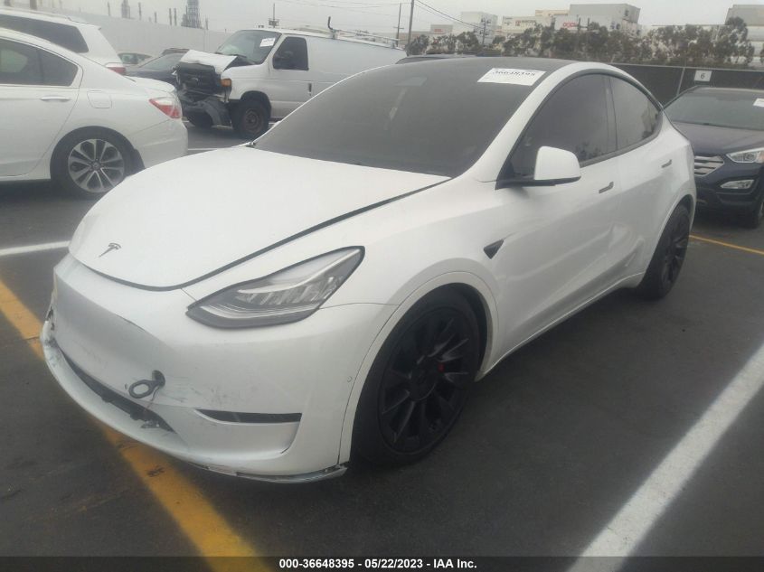 2022 TESLA MODEL Y PERFORMANCE - 7SAYGDEF9NF328063