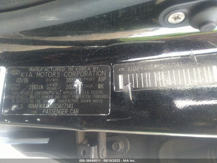 2016 KIA FORTE LX - KNAFK4A6XG5617141